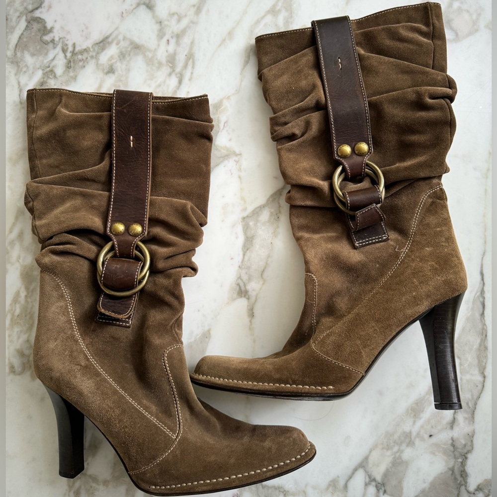 Coach Noreen Suede Slouch Boots Size 10